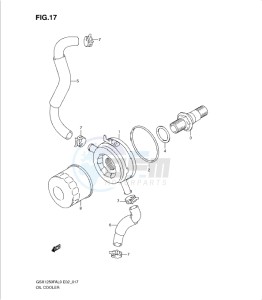 GSX1250 FA drawing OIL COOLER