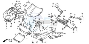 CBR600F drawing UPPER COWL