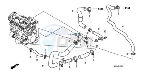 CBF1000S9 France - (F / ABS CMF) drawing WATER PIPE