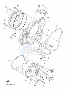 WR450F (B7R4) drawing CRANKCASE COVER 1