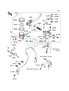 NINJA_ZX-10R_ABS ZX1000KBF FR GB XX (EU ME A(FRICA) drawing Front Master Cylinder