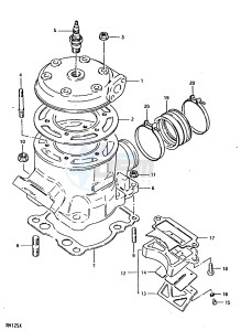 RM125 1999 drawing CYLINDER