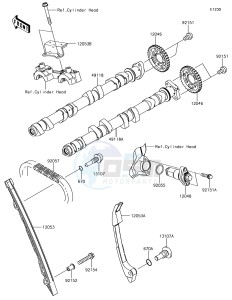 Z1000 ZR1000HHF XX (EU ME A(FRICA) drawing Camshaft(s)/Tensioner