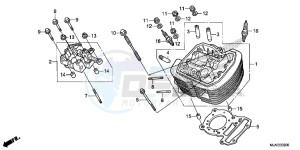 VT750SE Shadow E drawing FRONT CYLINDER HEAD