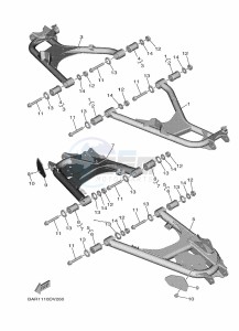 YXE850EN YXE85WPHM (BAND) drawing REAR ARM