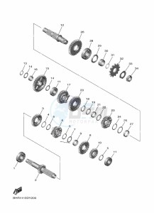 YZ450F (BHR6) drawing TRANSMISSION