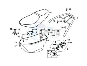 ORBIT 50 25KMH drawing BUDDYSEAT - REAR LUGGAGE FRAME