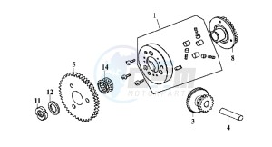 EURO MX 125 DUAL DISK 50 drawing STARTER CLUTCH