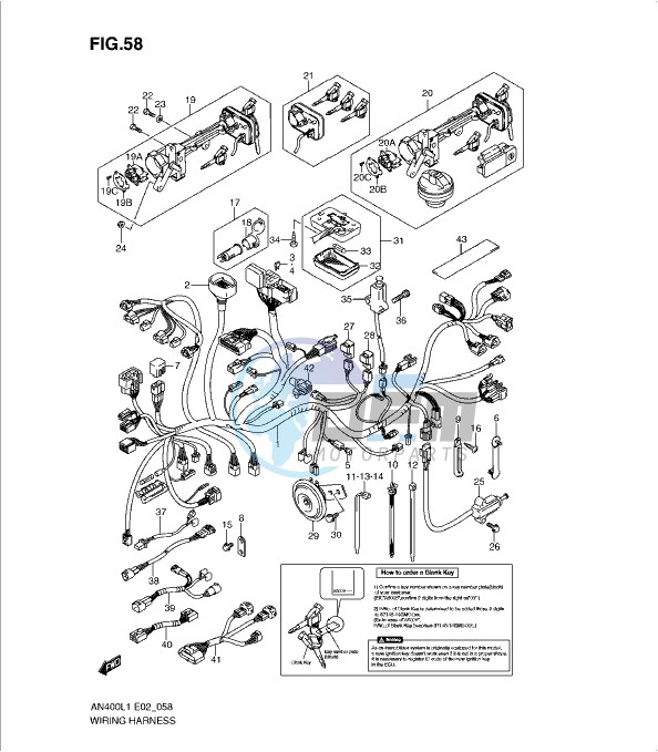 WIRING HARNESS (IMOBI) (AN400ZAL1 E2)