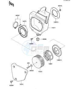 KX 60 B [KX60] (B1-B4) [KX60] drawing AIR CLEANER