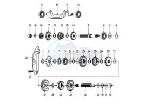 XPS SM - 50 cc drawing TRANSMISSIONS