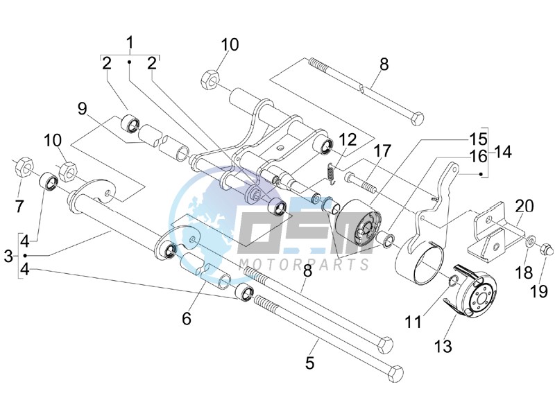 Swinging arm