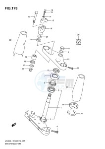 VL800 (E3-E28) VOLUSIA drawing STEERING STEM (VL800CL1 E28)