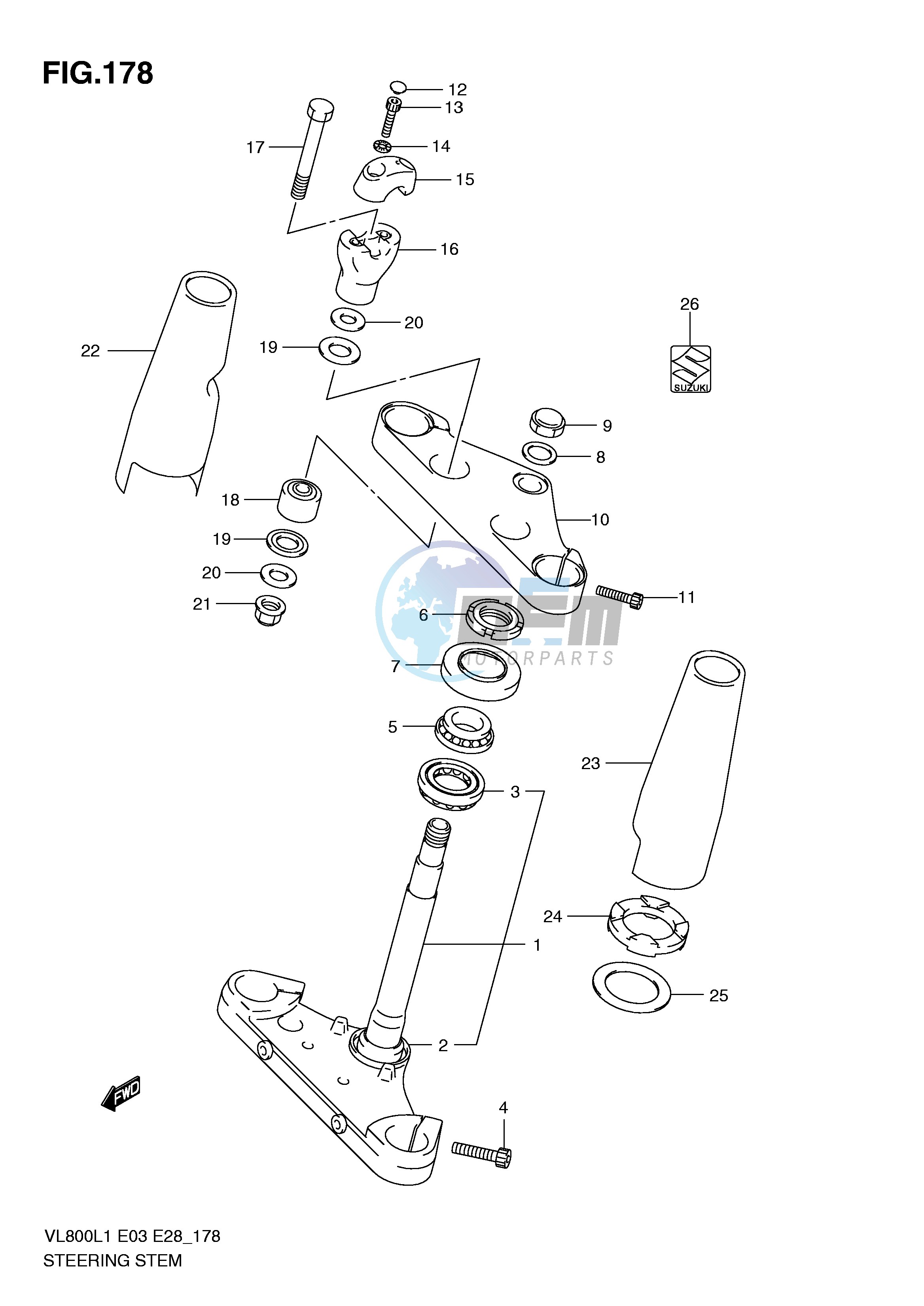 STEERING STEM (VL800CL1 E28)