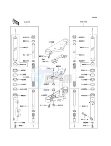 EN 500 C [VULCAN 500 LTD] (C6F-C9F) C8F drawing FRONT FORK-- C7F - C9F- -