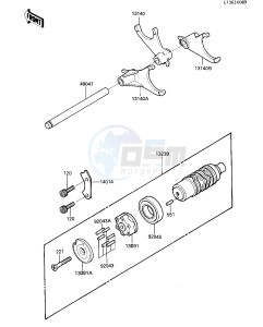 ZG 1000 A [CONCOURS] (A1-A3) [CONCOURS] drawing GEAR CHANGE DRUM_SHIFT FORK-- S- -