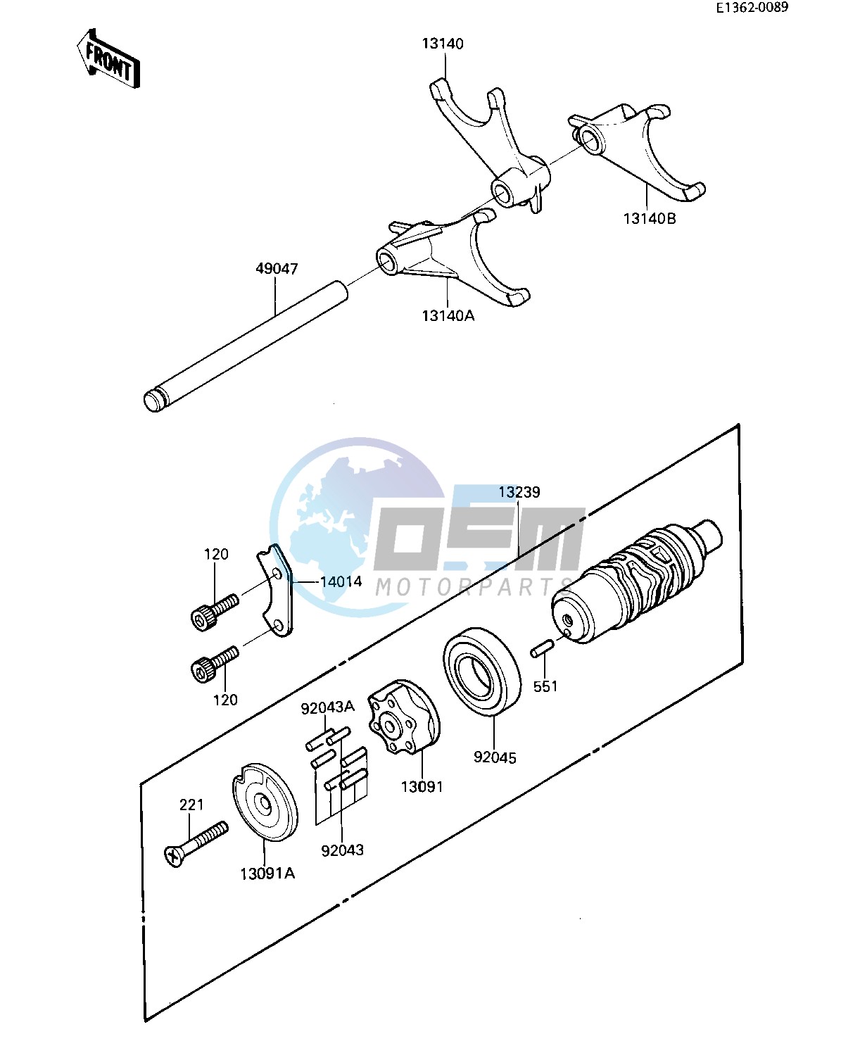 GEAR CHANGE DRUM_SHIFT FORK-- S- -