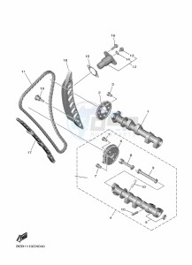 YZF690-U YZF-R7 (BJT1) drawing CAMSHAFT & CHAIN