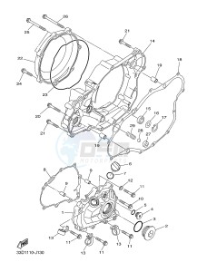 YZ450F (33DD 33DE 33DF 33DG) drawing CRANKCASE COVER 1