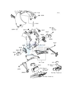 NINJA ZX-10R ABS ZX1000KFF FR XX (EU ME A(FRICA) drawing Frame Fittings