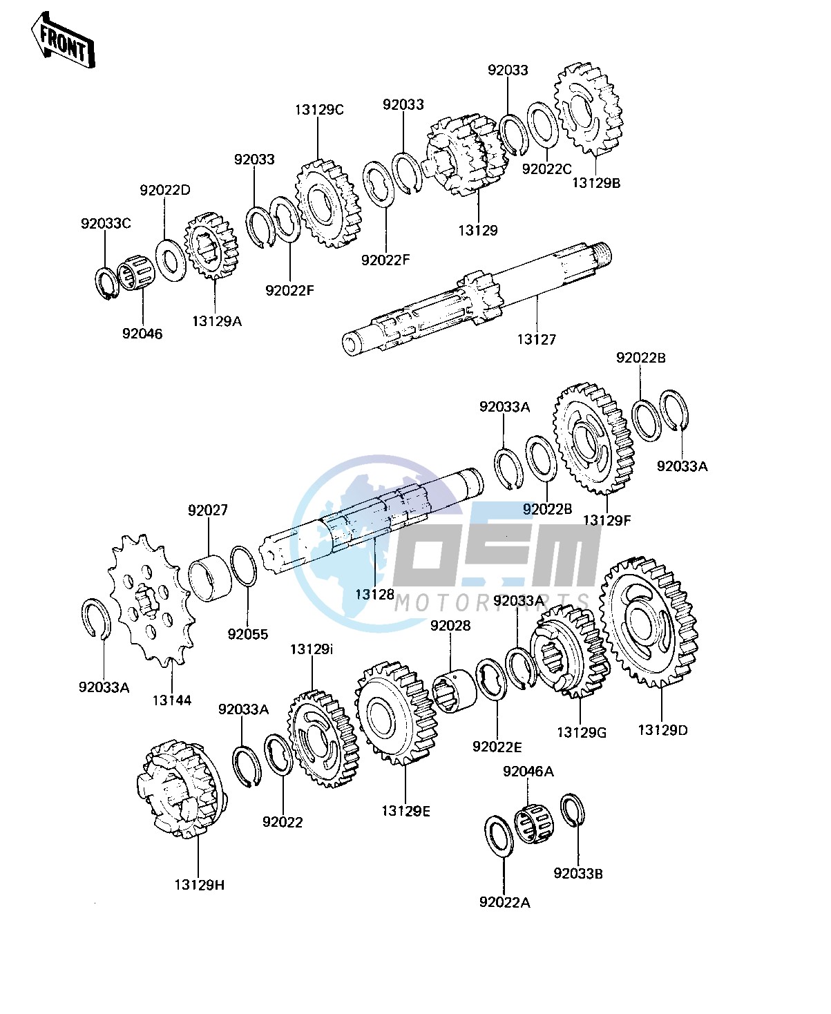 TRANSMISSION -- 82 KDX250-B2- -