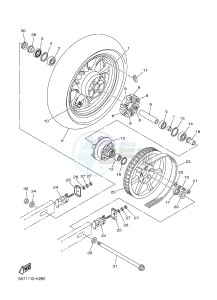 XVS950A (26P6) drawing REAR WHEEL