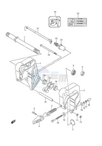 DF 9.9A drawing Clamp Bracket - w/Remote Control