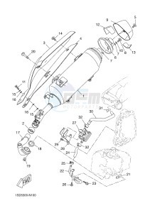 YP400RA X-MAX 400 ABS X-MAX (1SDA 1SDA 1SDA 1SDA) drawing EXHAUST