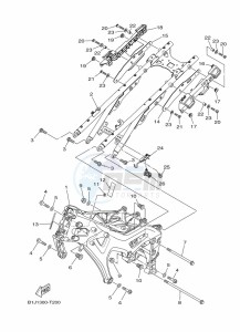 TRACER 900 GT MTT850D (B1JD) drawing FRAME