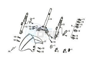 X'PRO 50 (45 KM/H) (AE05W4-EU) (L4-M1) drawing STEERING STEM - FRONT CUSHION / X'PRO 50 (45 KM/H) (AE05W4-EU) (L4-M1)