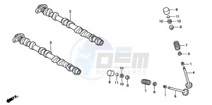 CBF600N drawing CAMSHAFT/VALVE