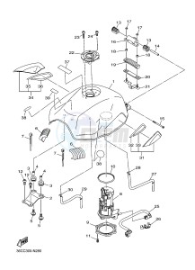 XJ6N 600 XJ6-N (NAKED) (20SS) drawing FUEL TANK