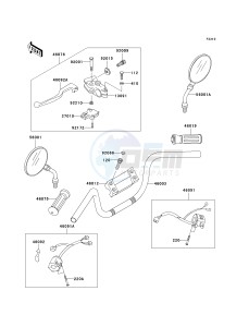 VN 750 A [VULCAN 750] (A6F) A6F drawing HANDLEBAR