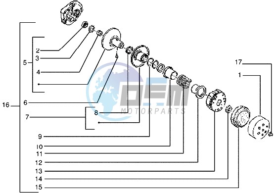 Driven pulley