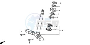 CB600F HORNET drawing STEERING STEM