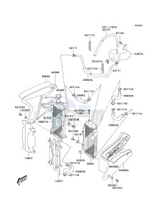 KLX 400 A [KLX400SR KLX400R] (A1-A2 A2 CAN ONLY) [KLX400SR KLX400R] drawing RADIATOR-- KLX400-B2- -