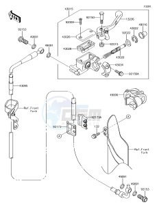 KX85-II KX85DFF EU drawing Front Master Cylinder