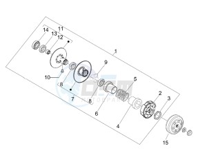 Sprint 50 4T 4V (NAFTA) drawing Driven pulley