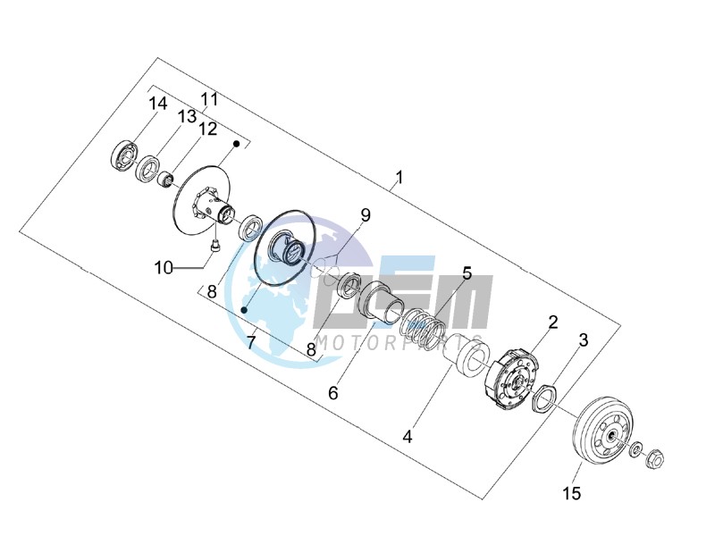 Driven pulley