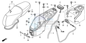 PES125 drawing SEAT/LUGGAGE BOX