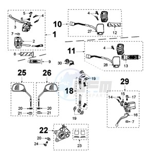 VIVA SL3 drawing BRAKE SYSTEM BRAKE CALIPER BLACK