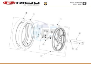 HOBBY-BYE-BIKE-25-KM-H-EURO4-HOLLAND-GREY drawing FRONT WHEEL