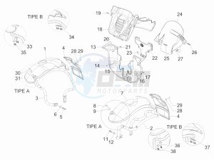 MP3 250 (USA) USA drawing Wheel housing - Mudguard