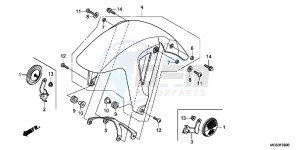 NC700XDC drawing FRONT FENDER