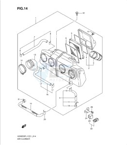 GSXF650 drawing AIR CLEANER