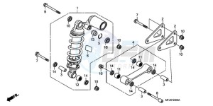 CBR600RR9 UK - (E / MME) drawing REAR CUSHION (CBR600RR)