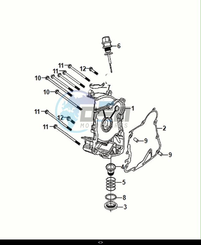 R. CRANK CASE COVER