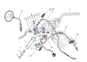 RAPTOR 125 drawing HANDLEBAR LEFT CONTROLS