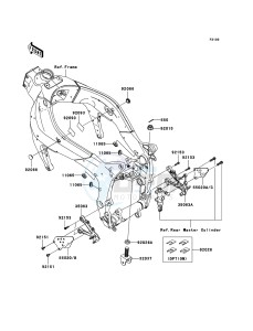 NINJA_ZX-6R ZX600P8F FR GB XX (EU ME A(FRICA) drawing Frame Fittings(Front)