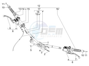 Runner 50 SP drawing Handlebars - Master cilinder